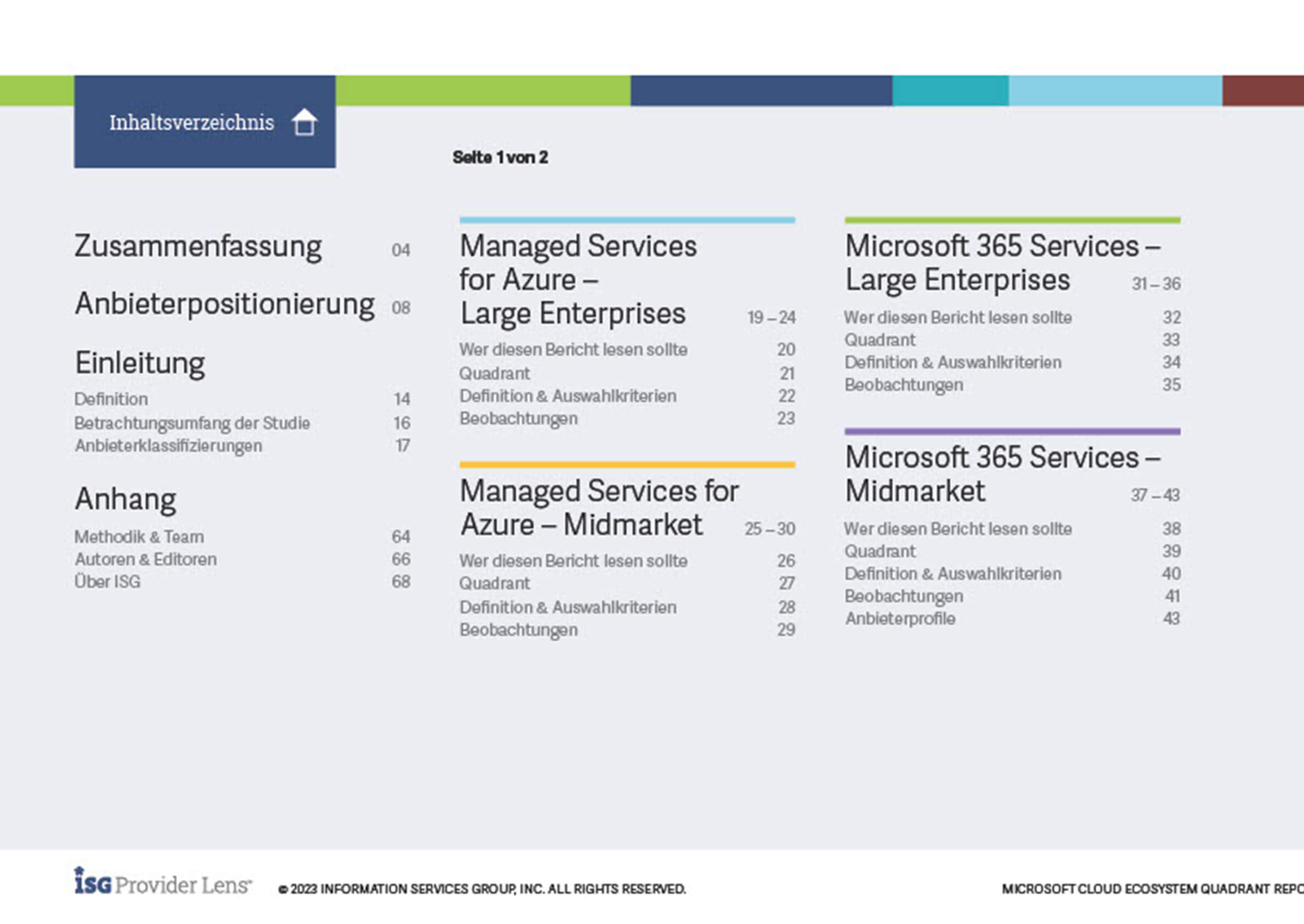 ISG-Studie 2023 Microsoft Cloud Ecosystem Seite 2