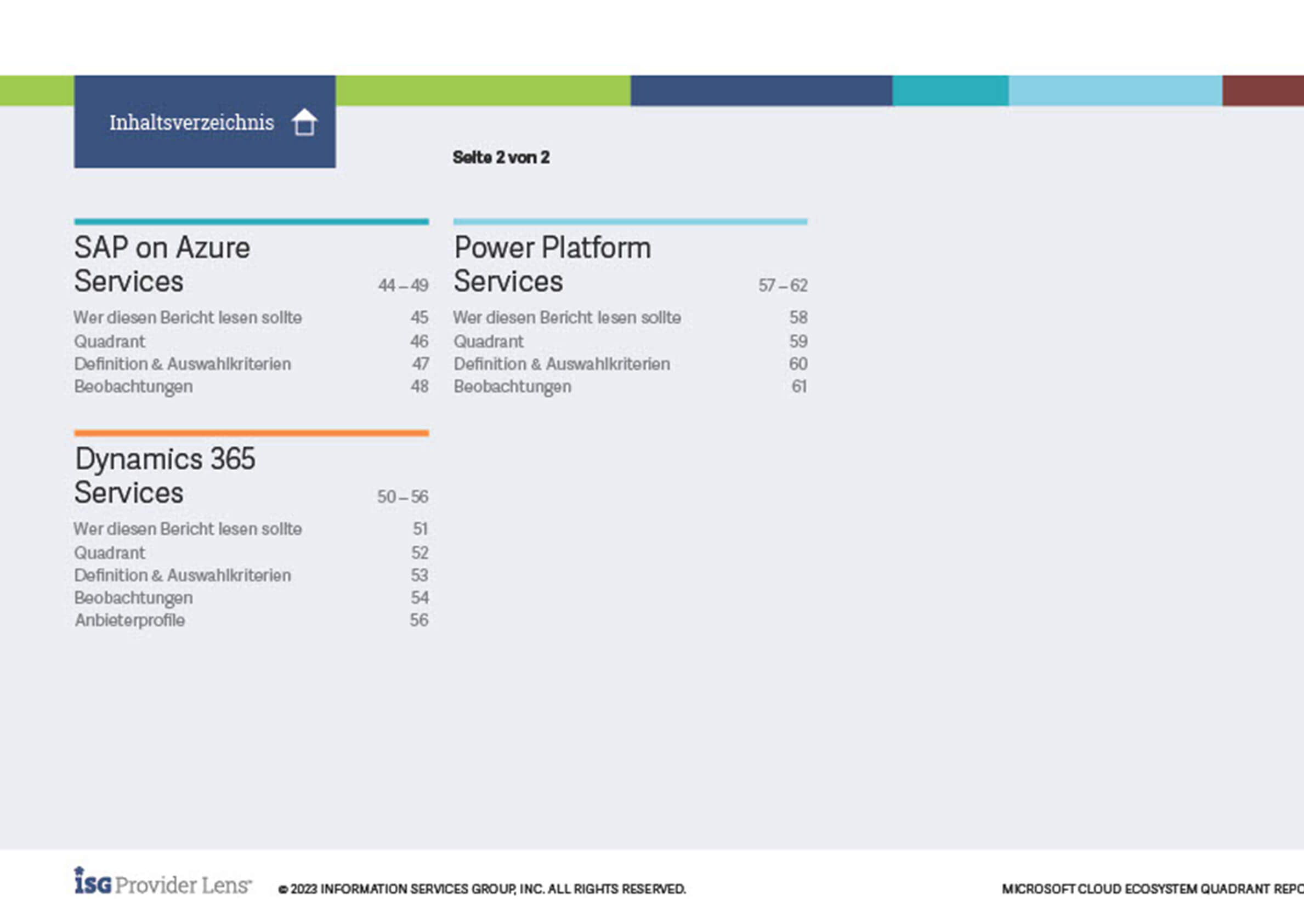 ISG-Studie 2023 Microsoft Cloud Ecosystem Seite 3