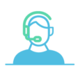 Piktogramm UEM Support Person mit Headset