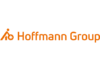 Hoffmann Group in orange geschrieben mit einem kleinen männchen