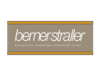berner+straller Logo auf braunen Hintergrund | Kundenreferenz ERP-Upgrade zu Mi­cro­soft Dy­na­mics NAV 2018