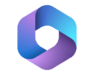 Microsoft 365 Logo, blaues sechseckiges Band
