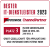 Logo Computerwoche /ChannelPartner: ORBIT IT-Solutions Bester IT-Dienstleister 2023