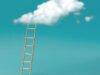 Bild mit einer Leiter, die zu einer Wolke führt. Zum Thema Netapp-Storage Cloud Data
