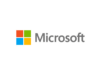 Technologie-Partner; Logo Microsoft auf weißem Grund
