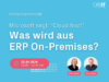 Einladung zum Online-Seminar: Was wird aus ERP On-Premises? Mit Bilder der Referent*innen Erika sieber und Sven Oelker
