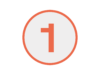 Ziffer 1 im Kreis
