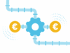 Illustration: Transparenter Sales Pipeline per KI-Analyse - Pipelline mit €-Zeichen